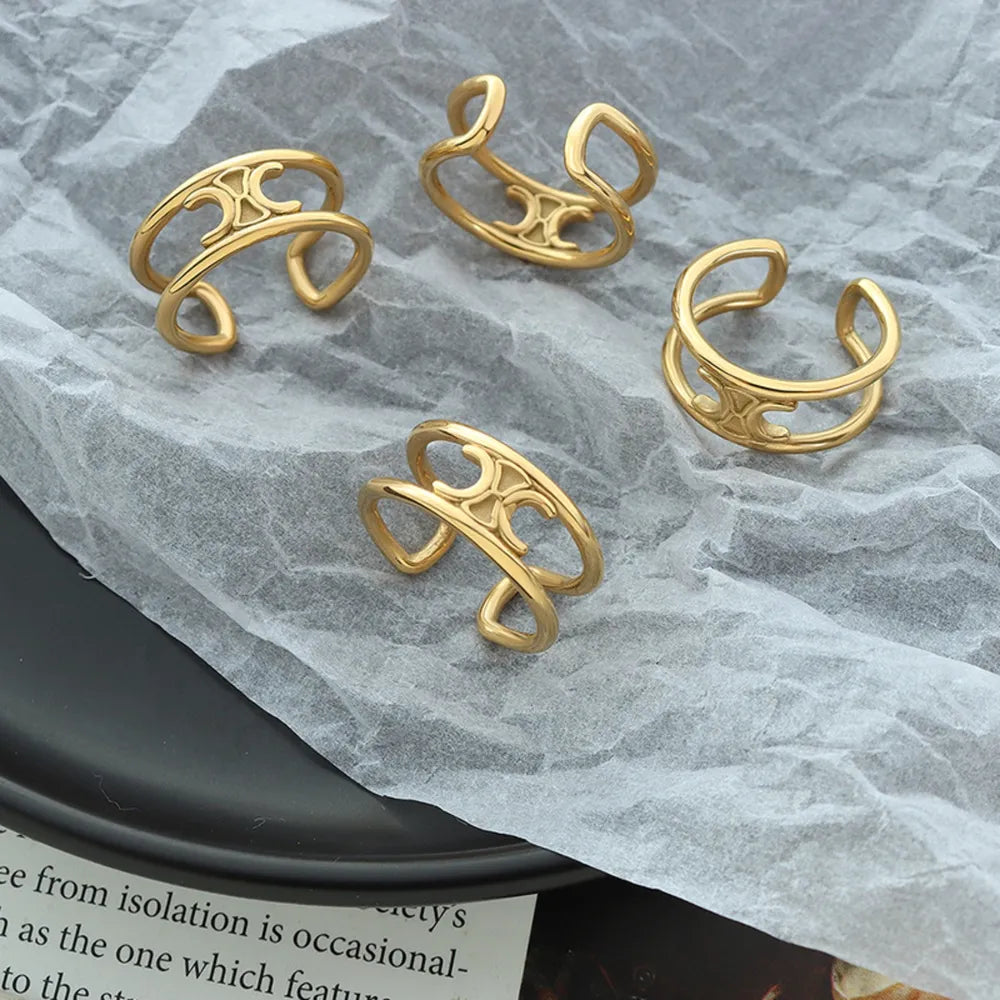 Double layered ring close-up - view 4