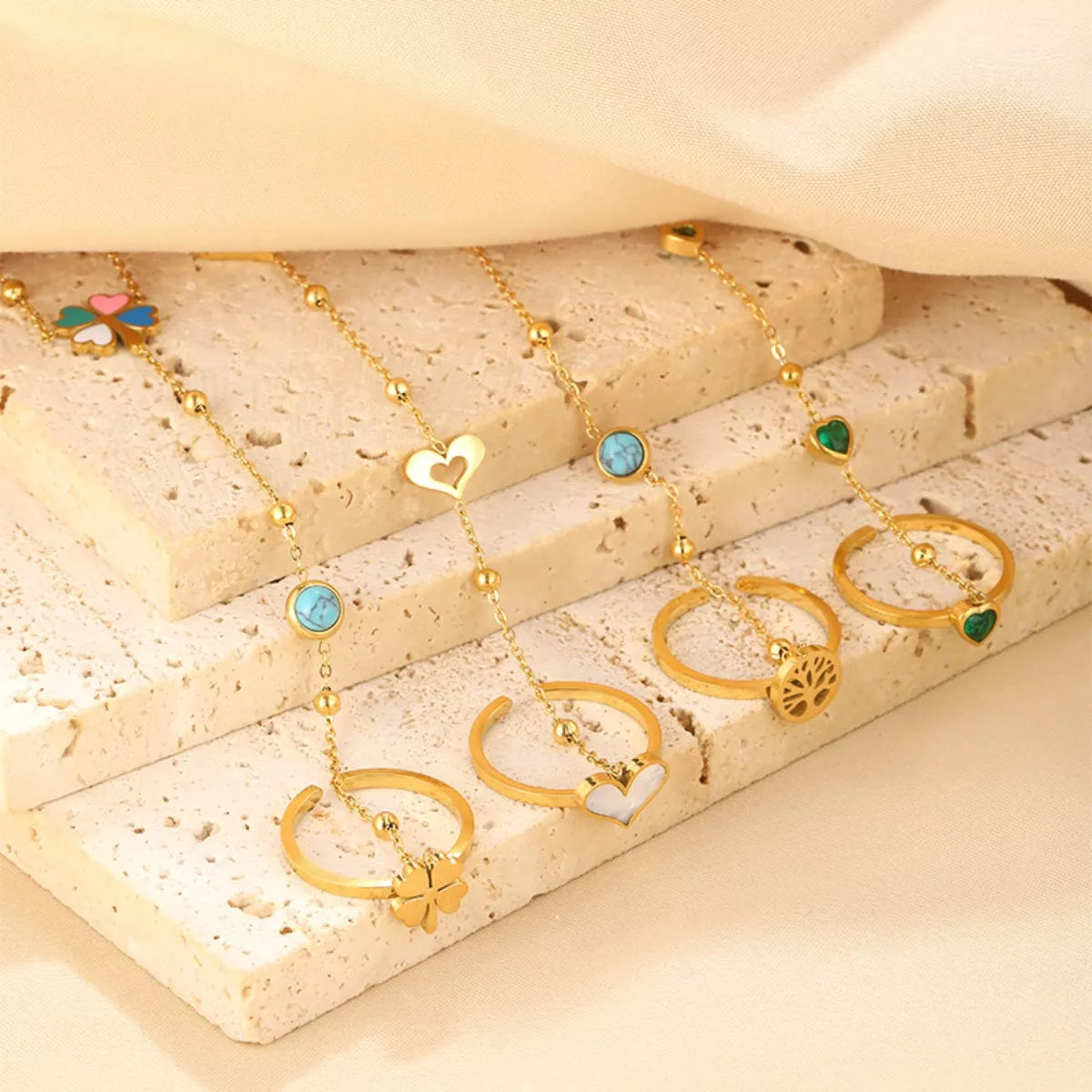 Gold chain bracelet styles - view 2