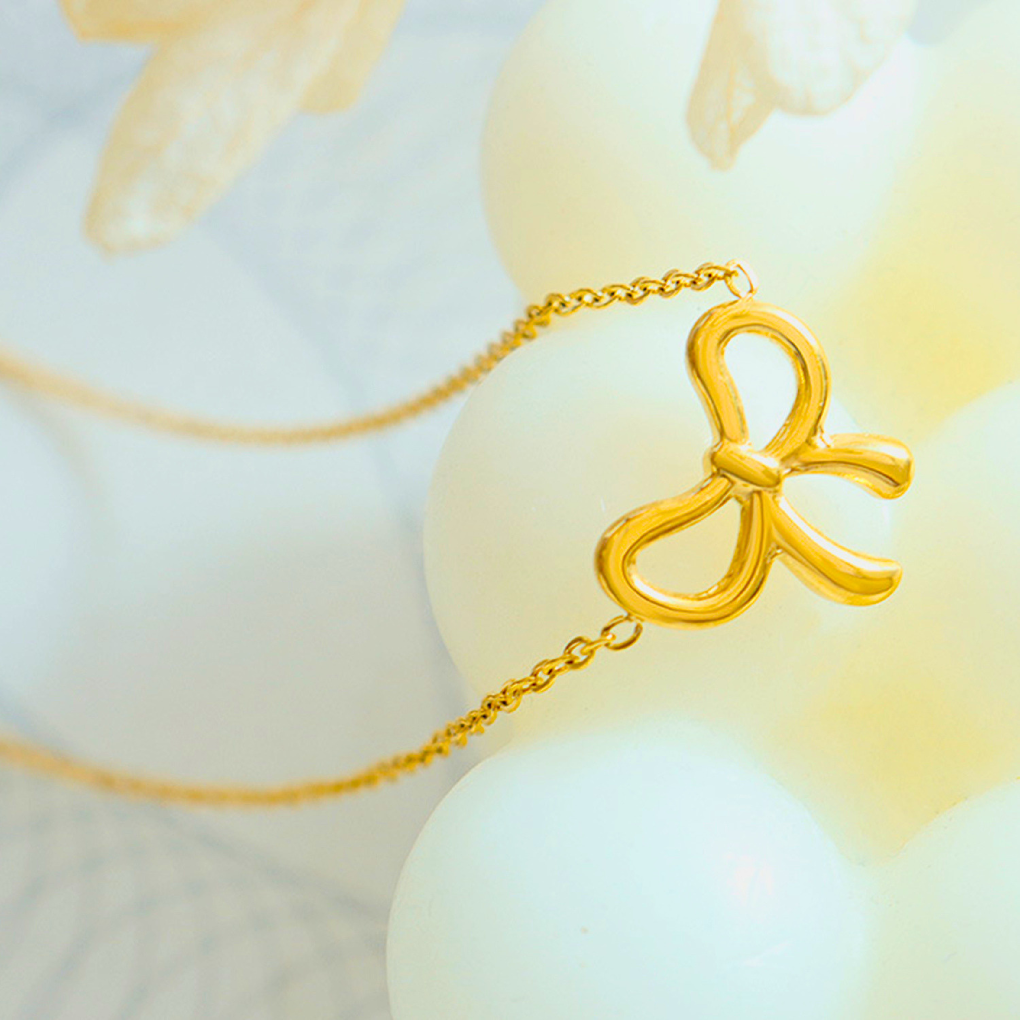 Gold Bow Necklace