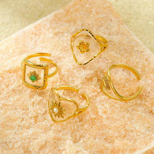Adjustable gold open ring styles - view 2