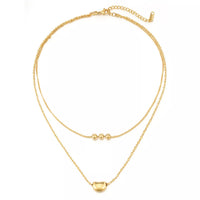 Double layered gold necklace - view 5