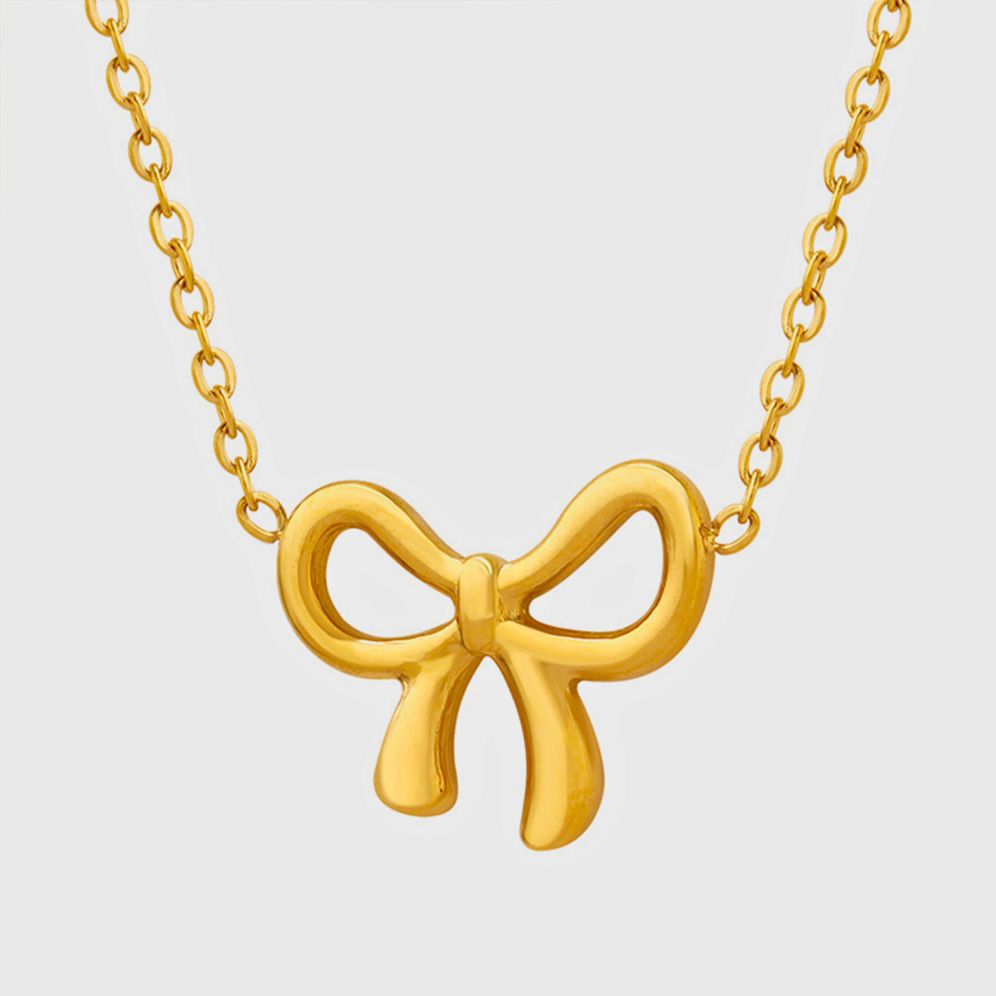 Gold Bow Necklace