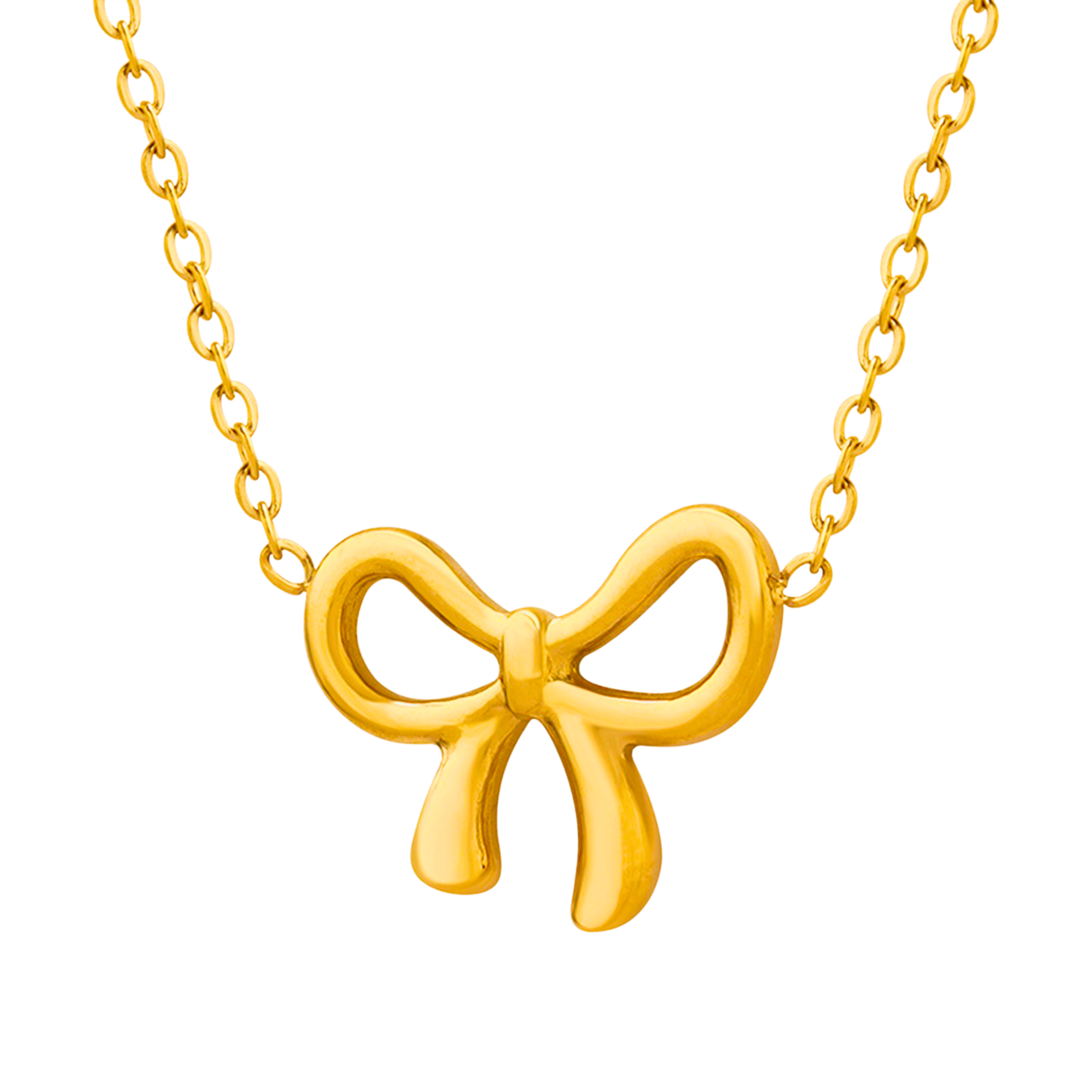 Gold Bow Necklace