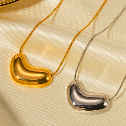Chunky Puffy Heart Necklace