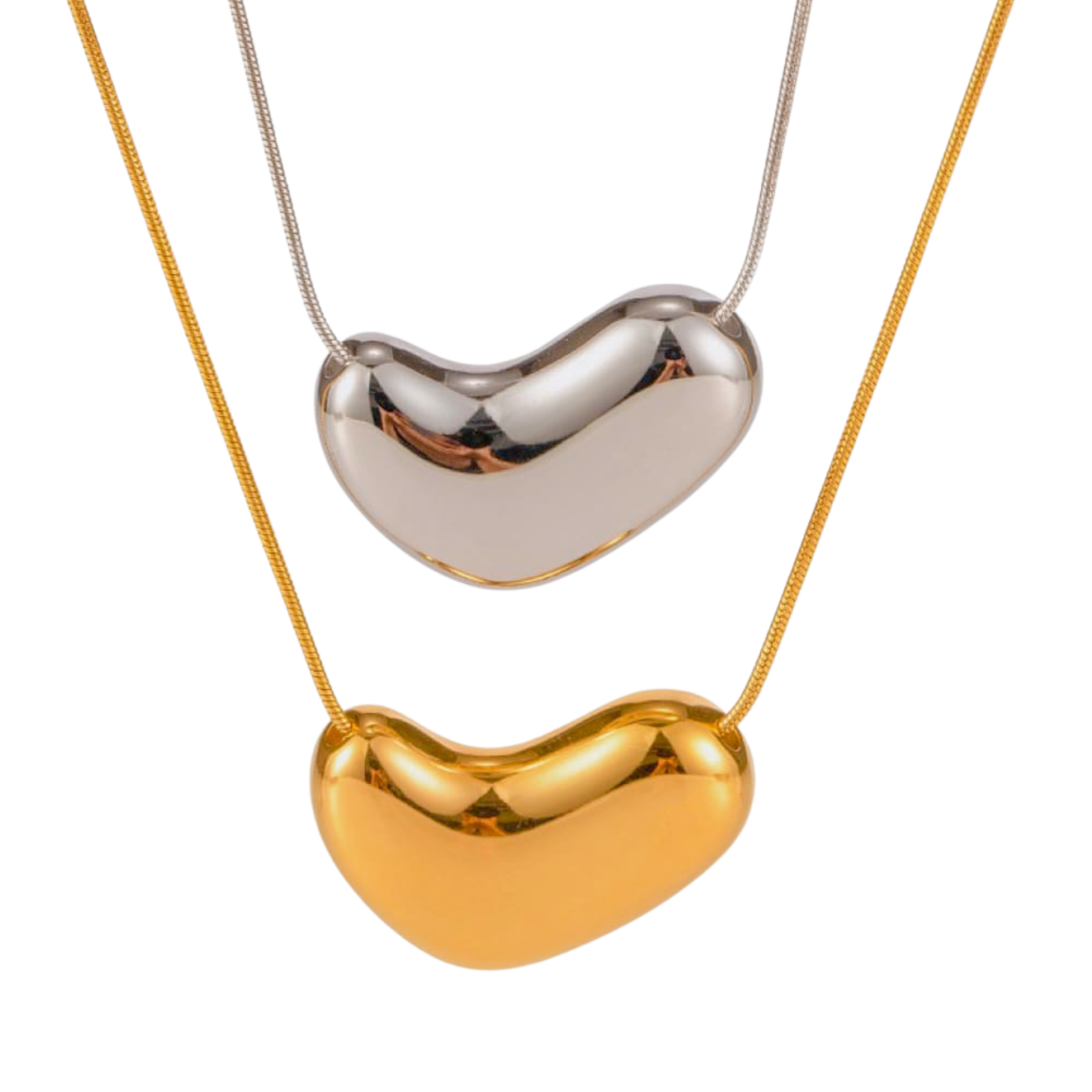 Chunky Puffy Heart Necklace