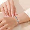 925 sterling silver crystal bracelet - Calypso Blue
