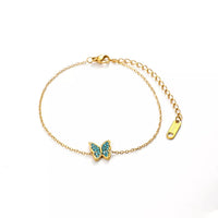 Gold butterfly bracelet - view 5