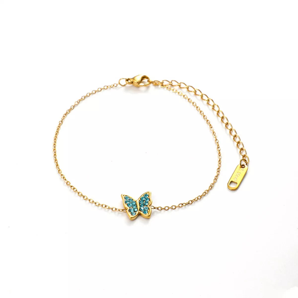 Gold butterfly bracelet - view 5